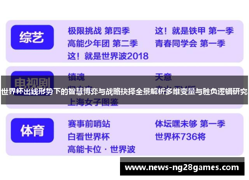 世界杯出线形势下的智慧博弈与战略抉择全景解析多维变量与胜负逻辑研究